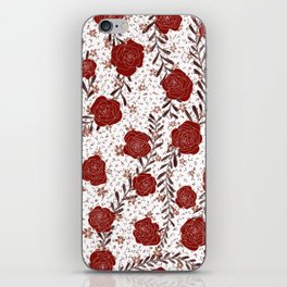 Red Roses Pattern iPhone Skin