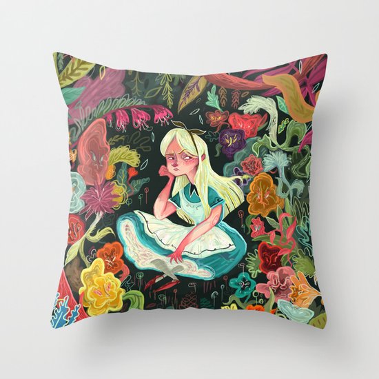 Alice in Wonderland Throw Pillow