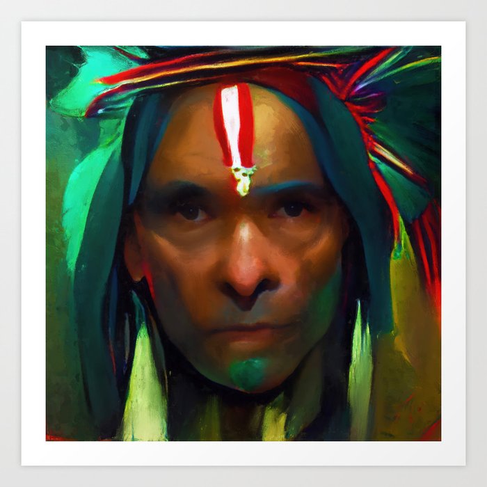 Native American Chief Art Print