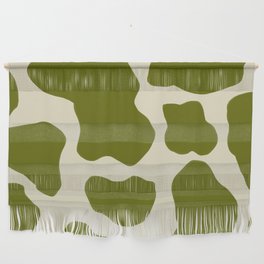 Green on Sage Cow Spots  Wall Hanging
