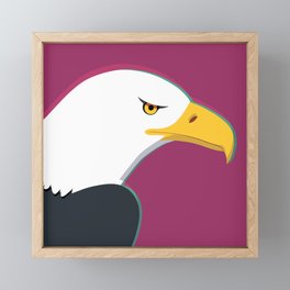 Head of Bald Eagle Framed Mini Art Print