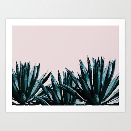 Pastel agave Art Print