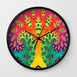 A Tree Dreaming In Color Wall Clock