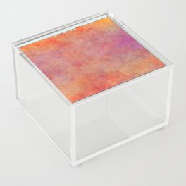 Orange watercolor framed art Acrylic Box