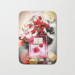 Eau de Parfum Pink Bath Mat | Stilllife, Pink, Colorfulfashion, Bottleofperfume, Fashion, Abstractfashion, Luxuryfashion, Fragrances, Scent, Flowers 