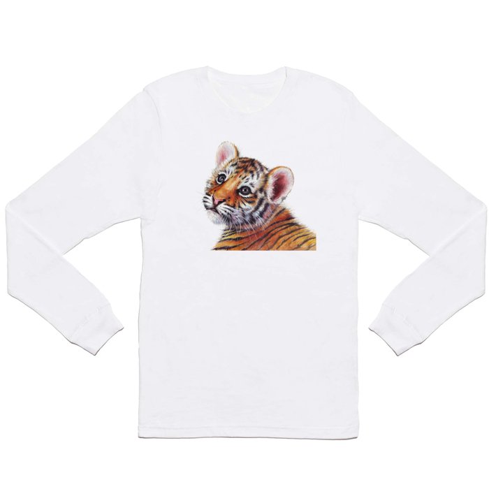 Tiger Cub Watercolor Long Sleeve T Shirt