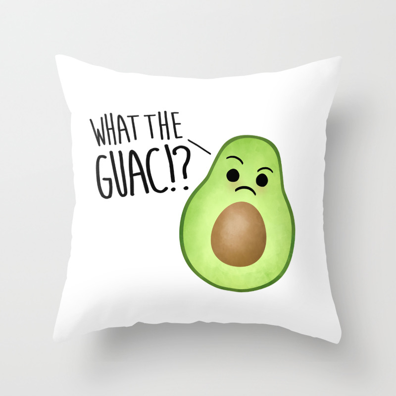 16x16 Multicolor Guac Lover Gifts Extra Gift Funny Guac Maker Throw Pillow 