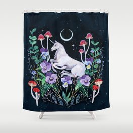Unicorn Garden Shower Curtain