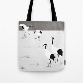 Red crowned Crane Tote Bag