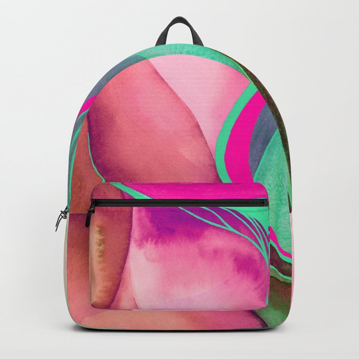 Modern Abstract Painting | "Flowering" | Colorful Modern Abstract Art Backpack