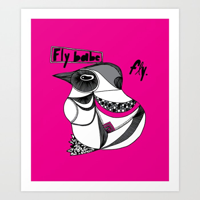 Fly Babe Art Print