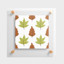 Seamless background with vintage leaves design Floating Acrylic Print