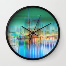 Amsterdam Habor by night Wall Clock