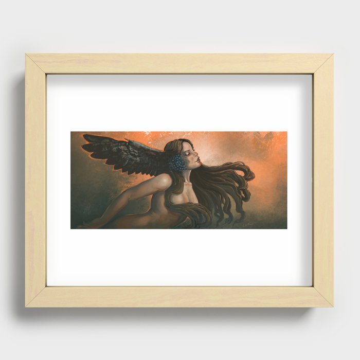 The Owl Mother Recessed Framed Print