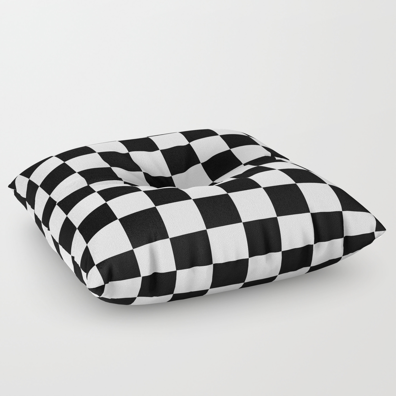 Black White Checkered Pattern Floor Pillow By Lainey1978 Society6