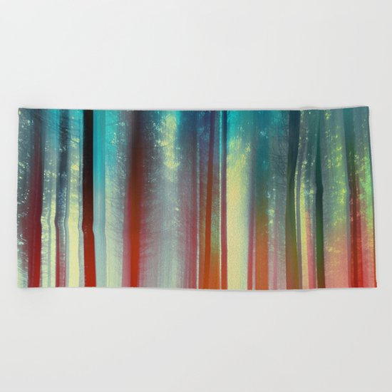 Abstract Forest Beach Towel