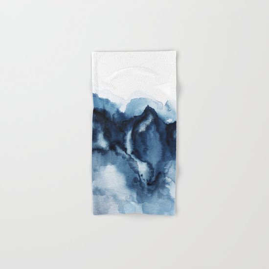 Abstract Indigo Mountains Hand & Bath Towel