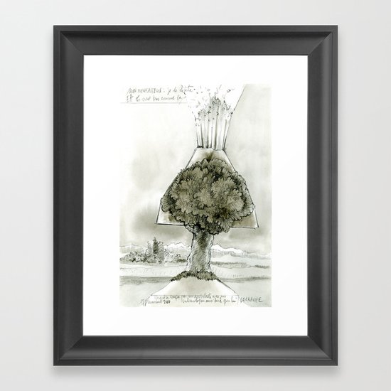 Volcano tree Framed Art Print