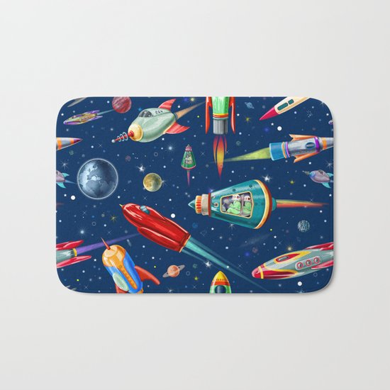 rockets in traffic Bath Mat