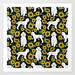 Poodle sunflowers floral dog breed dog pattern pet friendly pet portraits Art Print | Dogbreed, Poodles, Dogbreeds, Floral, Dogs, Poodle, Sunflower, Dog, Graphicdesign, Sunflowers 