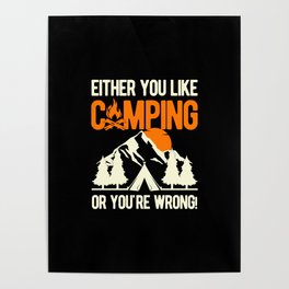 Funny Camping Sayings Poster