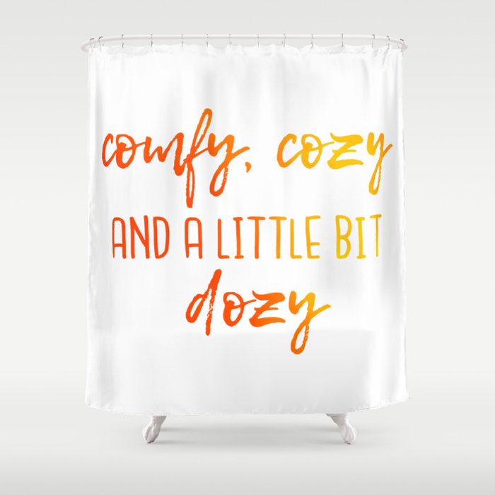 Comfy Cozy And A Little Bit Dozy Seasonal Typography Orange