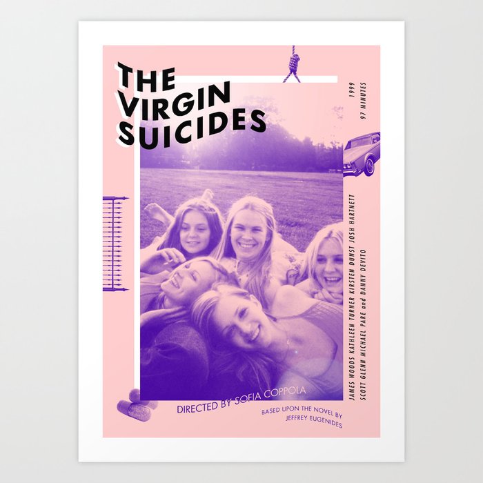 Minimalist Poster The Virgin Suicides Sofia Coppola Vintage Retro Art Print