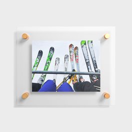 Ski All Day Floating Acrylic Print