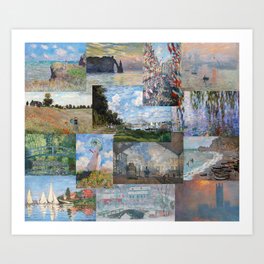 Claude Monet - Masterpieces Patchwork Art Print