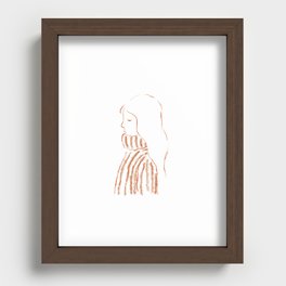 winter girl Recessed Framed Print