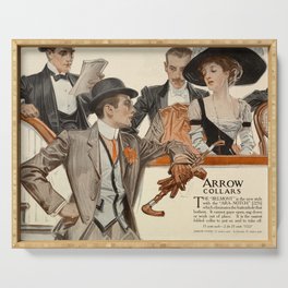 Arrow Collars, Cluett Shirts, 1909 by Joseph Christian Leyendecker Serving Tray