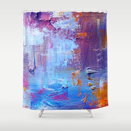 abstract oil paint texture on canvas, background Shower Curtain