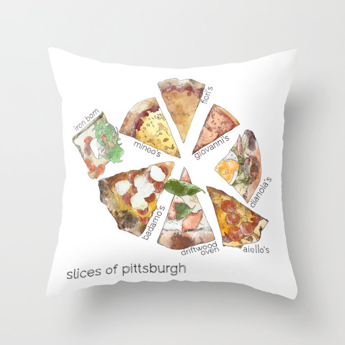 Slices of Pittsburgh Throw Pillow