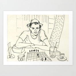 Chess player Art Print
