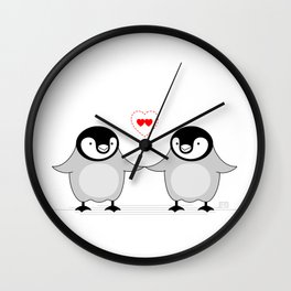 Penguin Love Wall Clock
