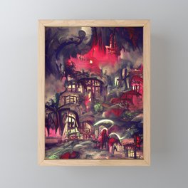 Halloween Town Framed Mini Art Print