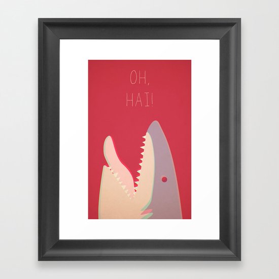 Sharky Framed Art Print