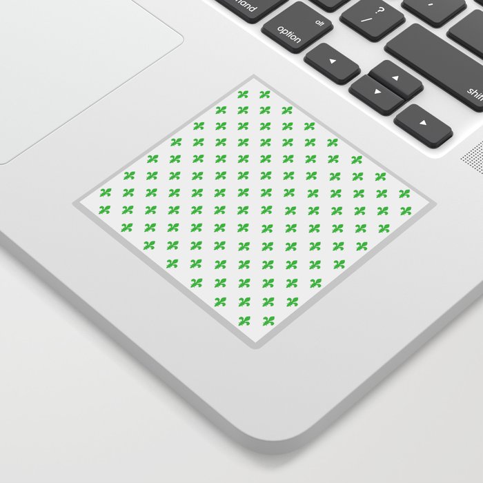 Fleur-de-Lis (Green & White Pattern) Sticker