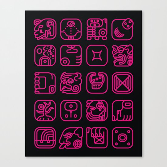 Maya Writing System Canvas Print