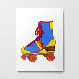 Roller Skate Disco Rink Classic Metal Print