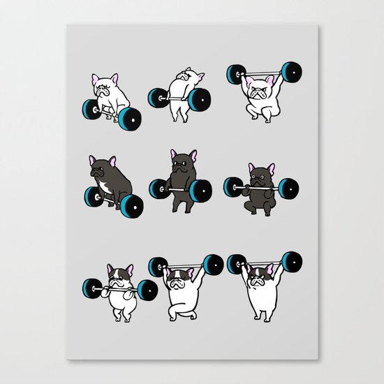 OLYMPIC LIFTING FRENCHIE Canvas Print