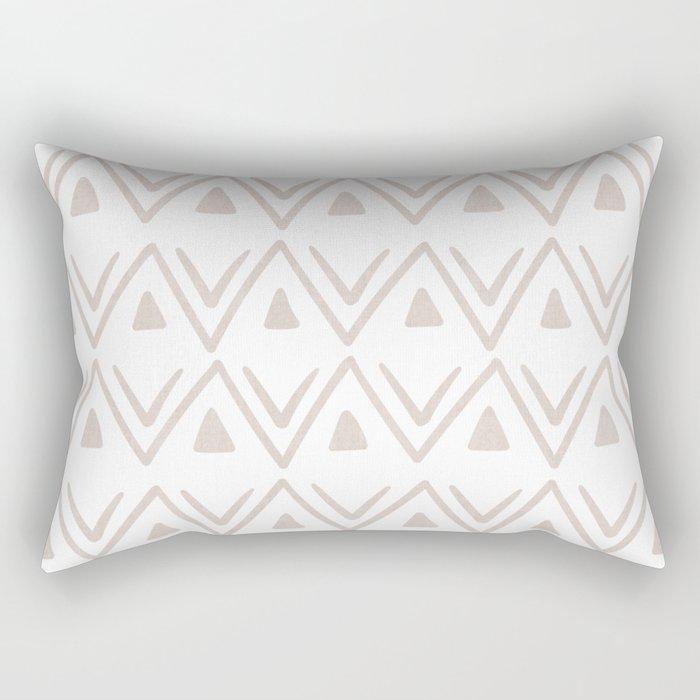 Etched Zig Zag Pattern in Tan Rectangular Pillow
