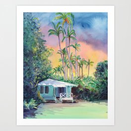 Dreams of Kauai Plantation Cottage Art Print