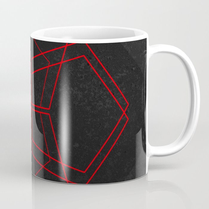 Geometric - Black/Red Coffee Mug