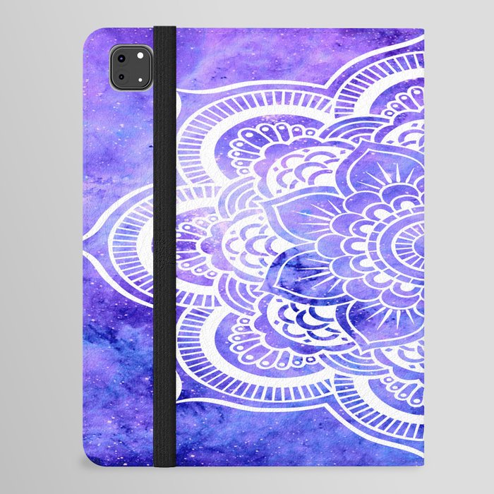 Mandala Violet Blue Galaxy Space iPad Folio Case