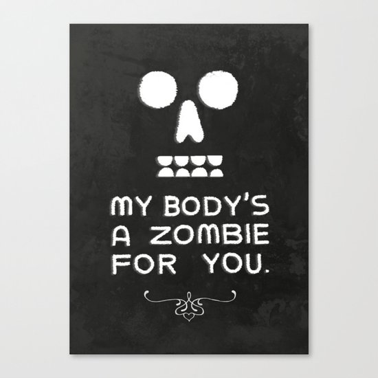 Zombie Love Canvas Print