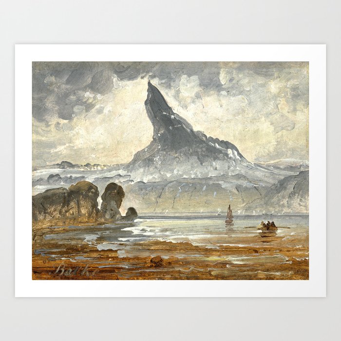 Peder Balke - Mountain Stetind - Northern Norway - Norwegian Oil Painting Art Print