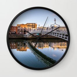 River Liffey Reflections Wall Clock