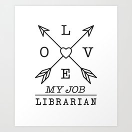 Librarian profession Art Print