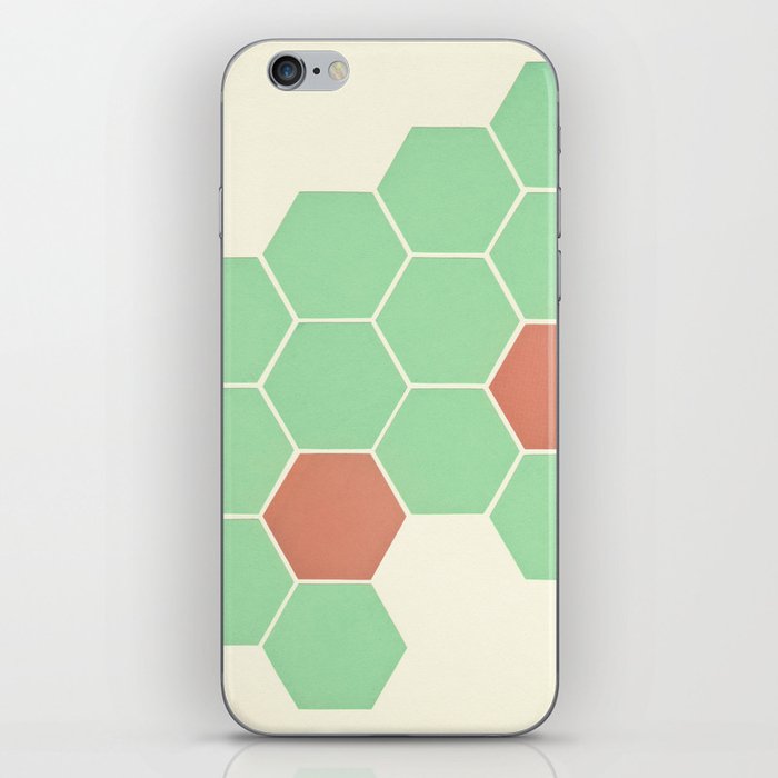 Mint Honeycomb iPhone Skin